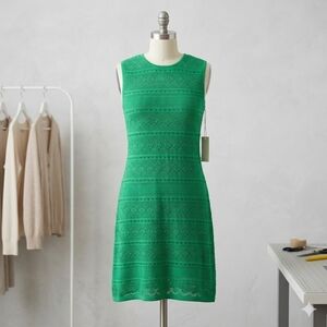 Eliza J Bright Green Sleeveless Knit Mini Dress